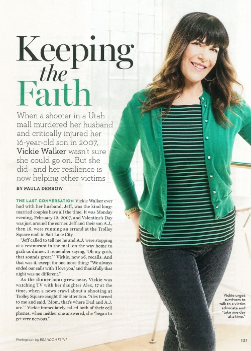 Good Housekeeping article &quot;Keeping the Faith&quot; article with photo of Vickie